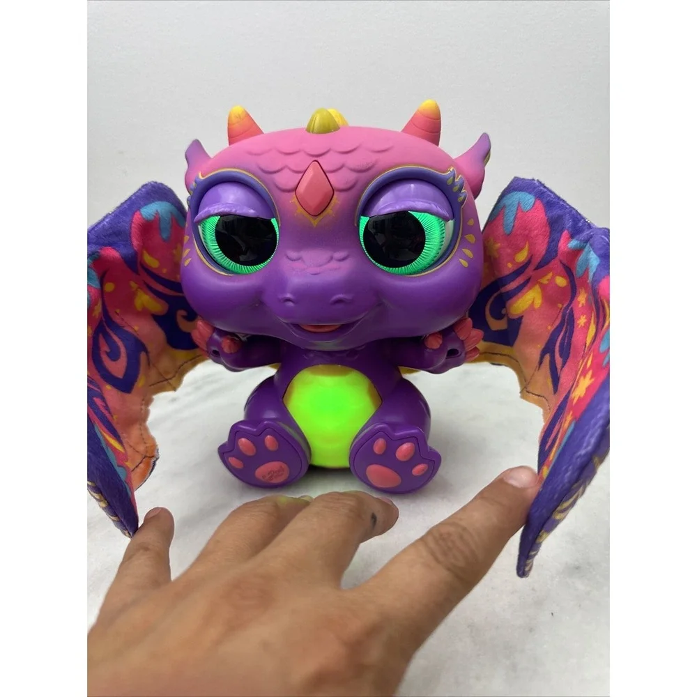 FurReal Friends Moodwings Baby Dragon Interactive Pet Light Up Eyes Sound Works